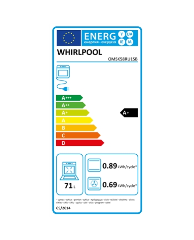 WHIRLPOOL FORNO 71LT MULTIF HIDRO PIROLITICO PRETO A+ - OMSK58RU1SB WHIRLPOOL FORNO 71LT MULTIF HIDRO PIROLITICO PRETO A+ - OMSK58RU1SB