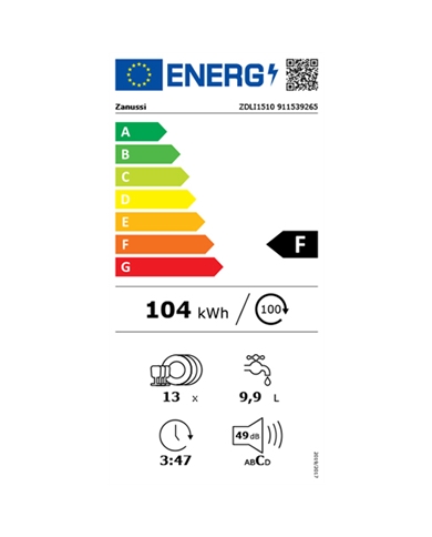 ZANUSSI MAQUINA LOUÇA TOTAL INTEG 5PROG F - ZDLI1510 ZANUSSI MAQUINA LOUÇA TOTAL INTEG 5PROG F - ZDLI1510