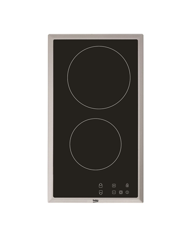 BEKO PLACA DOMINO 30CM 2 ZONAS VITRO INOX - HDMC32400TX BEKO PLACA DOMINO 30CM 2 ZONAS VITRO INOX - HDMC32400TX