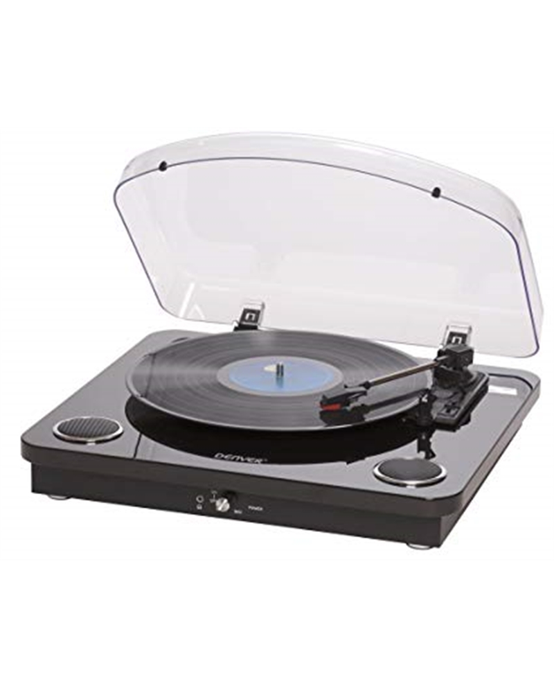 DENVER GIRA DISCOS 33/45/78RPM VINTAGE 5W BLACK - VPL200BLACK