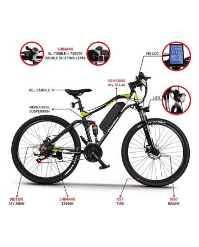 URBAN GLIDE BIKE F2 10.4AH SMG PRETO