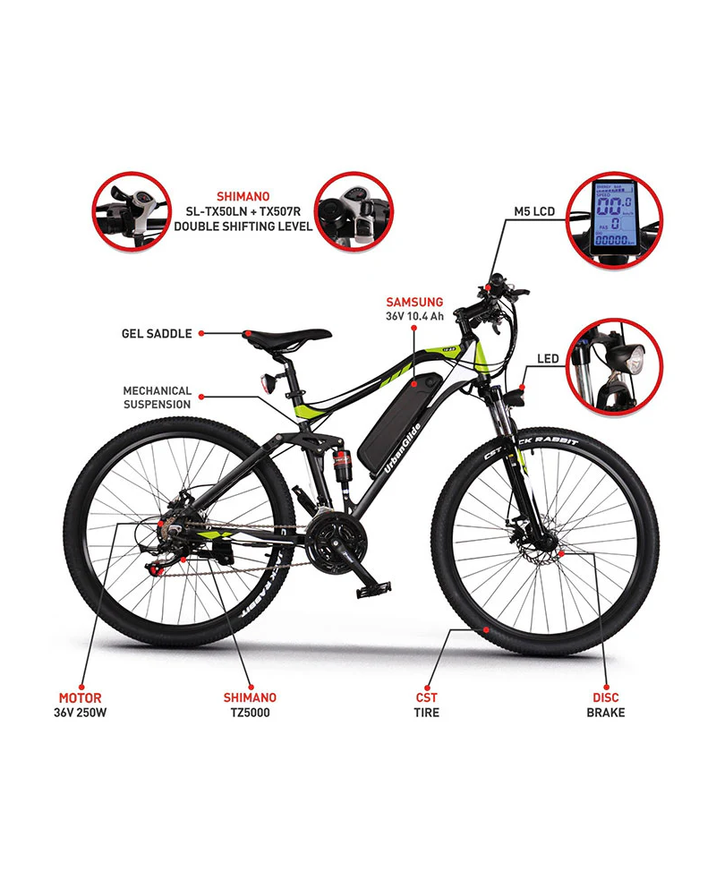 URBAN GLIDE BIKE F2 10.4AH SMG PRETO