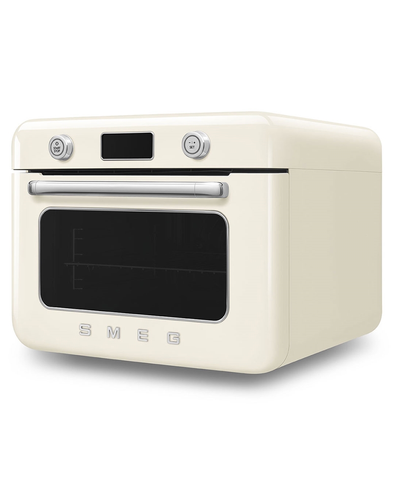 SMEG FORNO DE BANCADA C/ VAPOREIRA 10 EM 1 ANNI 50 CREME - COF01CREU SMEG FORNO DE BANCADA C/ VAPOREIRA 10 EM 1 ANNI 50 CREME - COF01CREU