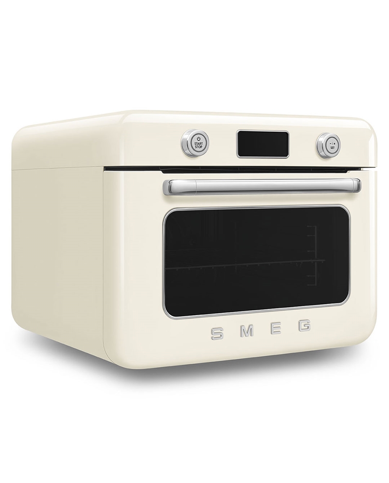 SMEG FORNO DE BANCADA C/ VAPOREIRA 10 EM 1 ANNI 50 CREME #5 - COF01CREU SMEG FORNO DE BANCADA C/ VAPOREIRA 10 EM 1 ANNI 50 CREME #5 - COF01CREU