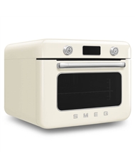 SMEG FORNO DE BANCADA C/ VAPOREIRA 10 EM 1 ANNI 50 CREME #5 - COF01CREU SMEG FORNO DE BANCADA C/ VAPOREIRA 10 EM 1 ANNI 50 CREME #5 - COF01CREU