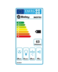 BALAY CHAMINE 75CM VELOC 3+1INTENSIVO 449M3/H INOX B - 3BC077EX