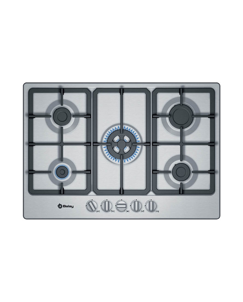 BALAY PLACA GAS 75CM 4+1WOK INOX - 3ETX576HB