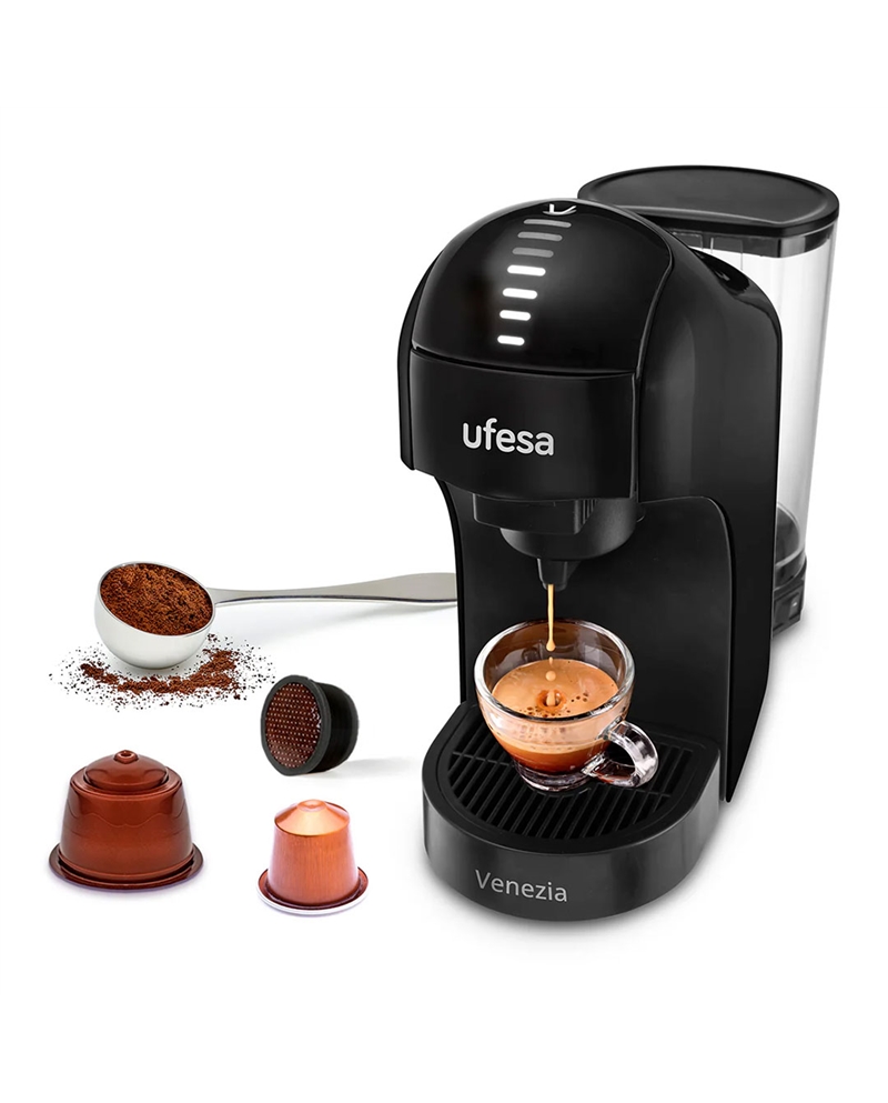 UFESA MAQUINA CAFE VENEZIA 1400W MULTI CAPSULAS 15 BAR - VENEZIA