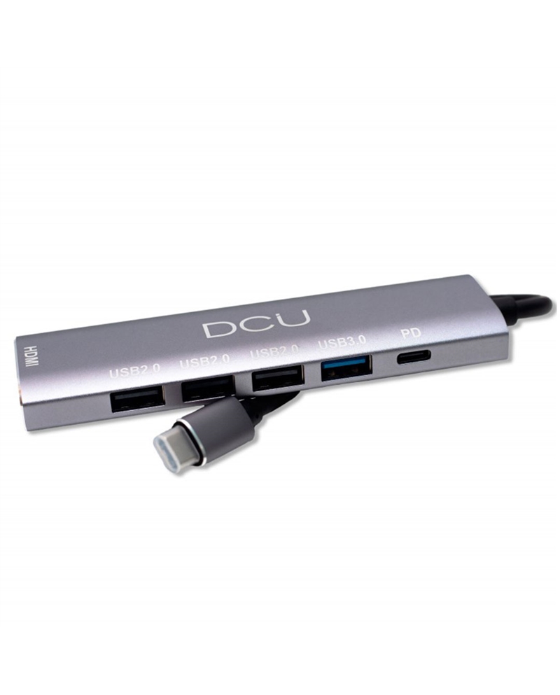DCU ADAPTADOR HUB USB TIPO C A HDMI 4K+USB 3.0+3USB 2.0+100 - 391168 DCU ADAPTADOR HUB USB TIPO C A HDMI 4K+USB 3.0+3USB 2.0+100 - 391168