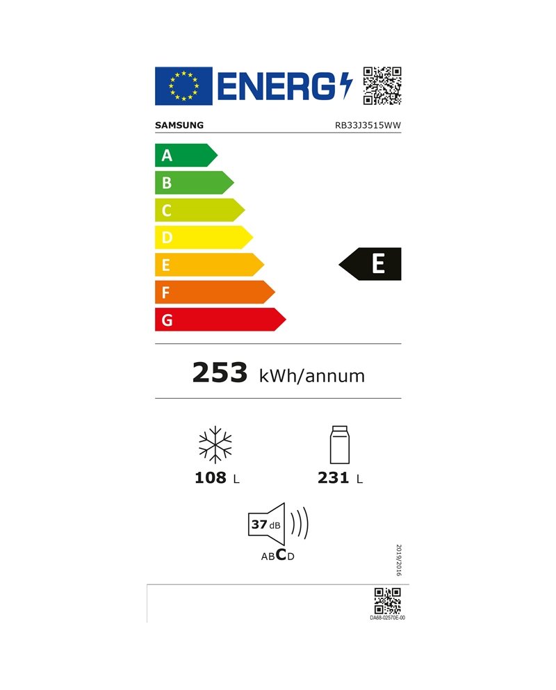 SAMSUNG COMBINADO 1850X595X735MT 339LT NF BRANCO E - RB33J3515WW