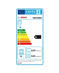BOSCH FORNO MULTIF 71LT INOX A - HBA510BR3 BOSCH FORNO MULTIF 71LT INOX A - HBA510BR3