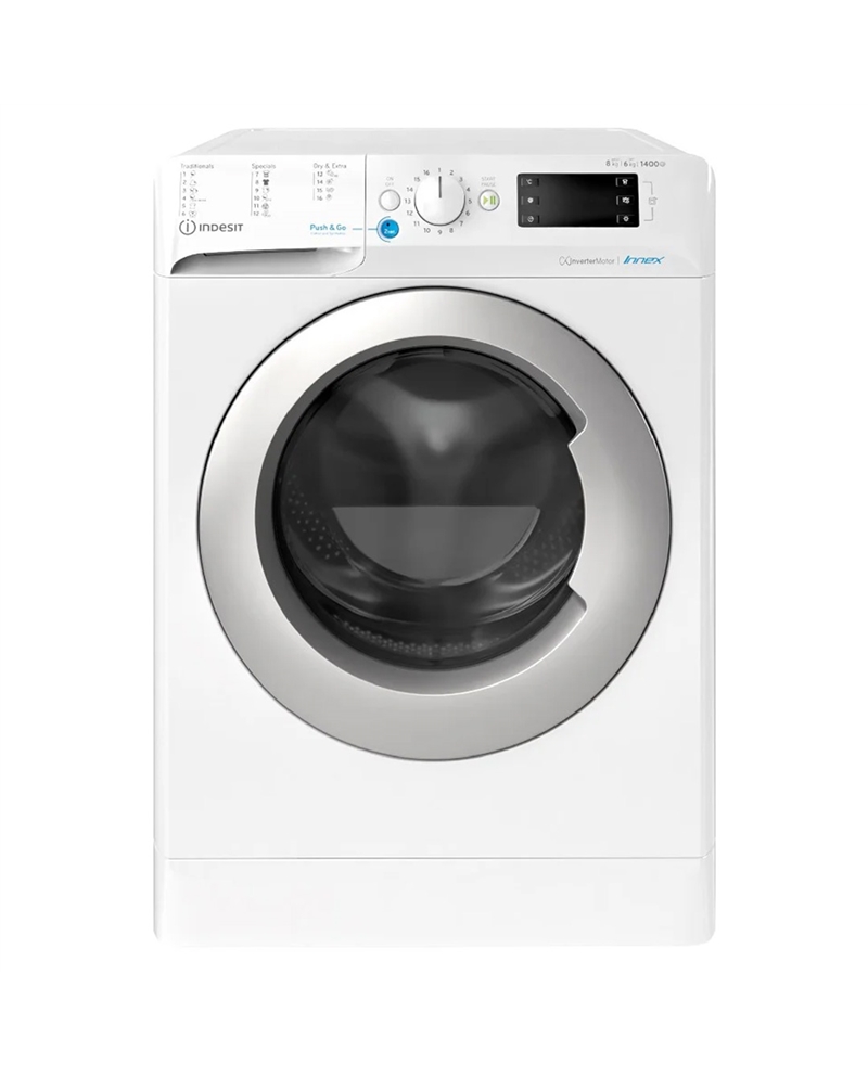 INDESIT MAQUINA LAVAR 10KG E SECAR 7KG 1400RT A/D - BDE107436WSV INDESIT MAQUINA LAVAR 10KG E SECAR 7KG 1400RT A/D - BDE107436WSV