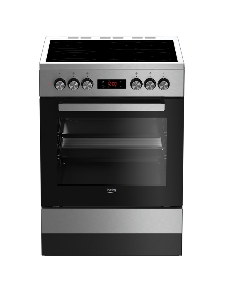 BEKO FOGAO 4 ZONAS VITRO FORNO 72LT MULTIF 60X60CMS INOX A - FSM67320GXS BEKO FOGAO 4 ZONAS VITRO FORNO 72LT MULTIF 60X60CMS INOX A - FSM67320GXS
