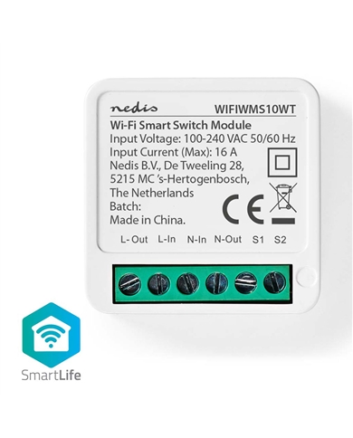 NEDIS INTERRUPTOR ALIMENTAÇAO SMARTLIFE SWITCH HIFI AND.IOS - WIFIWMS10WT NEDIS INTERRUPTOR ALIMENTAÇAO SMARTLIFE SWITCH HIFI AND.IOS - WIFIWMS10WT