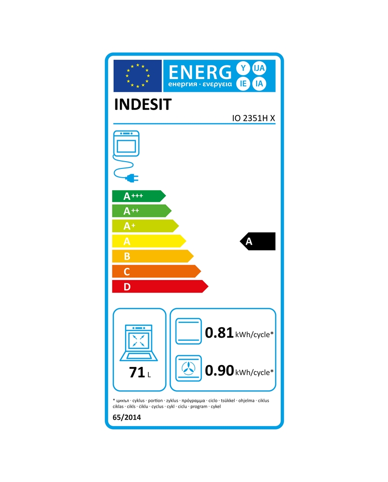 INDESIT FORNO MULTIF. 71LT HIDROLITICO INOX A #1 - IO2351HX INDESIT FORNO MULTIF. 71LT HIDROLITICO INOX A #1 - IO2351HX