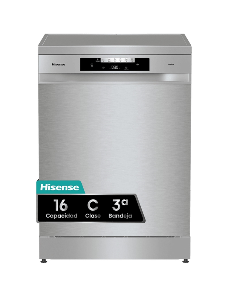 HISENSE MAQUINA LOUÇA 6PROG 16TALHERES SILVER C #3 - HS643C90X