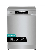 HISENSE MAQUINA LOUÇA 6PROG 16TALHERES SILVER C #3 - HS643C90X