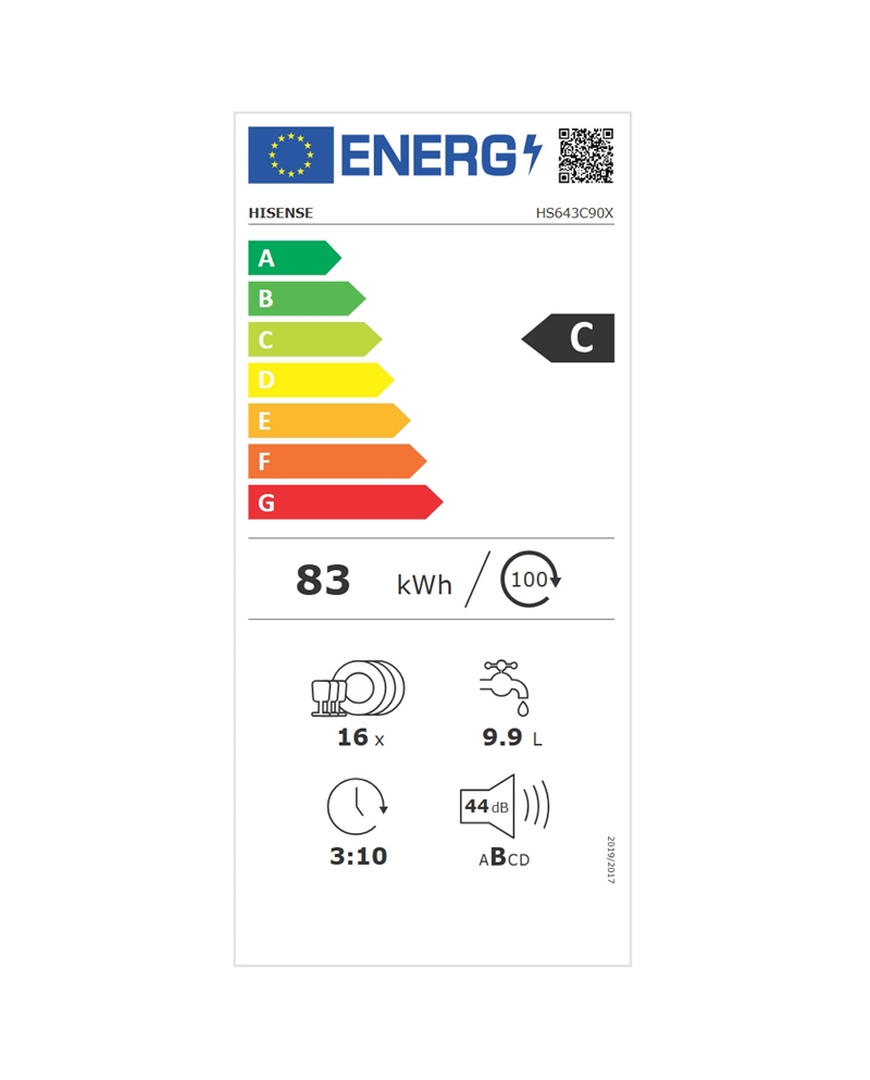 HISENSE MAQUINA LOUÇA 6PROG 16TALHERES SILVER C #3 - HS643C90X