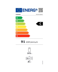 HISENSE FRIGORIFICO 1 PORTA 1856X595X600MT NF 372LT PRETO C - RL3K370SAFC