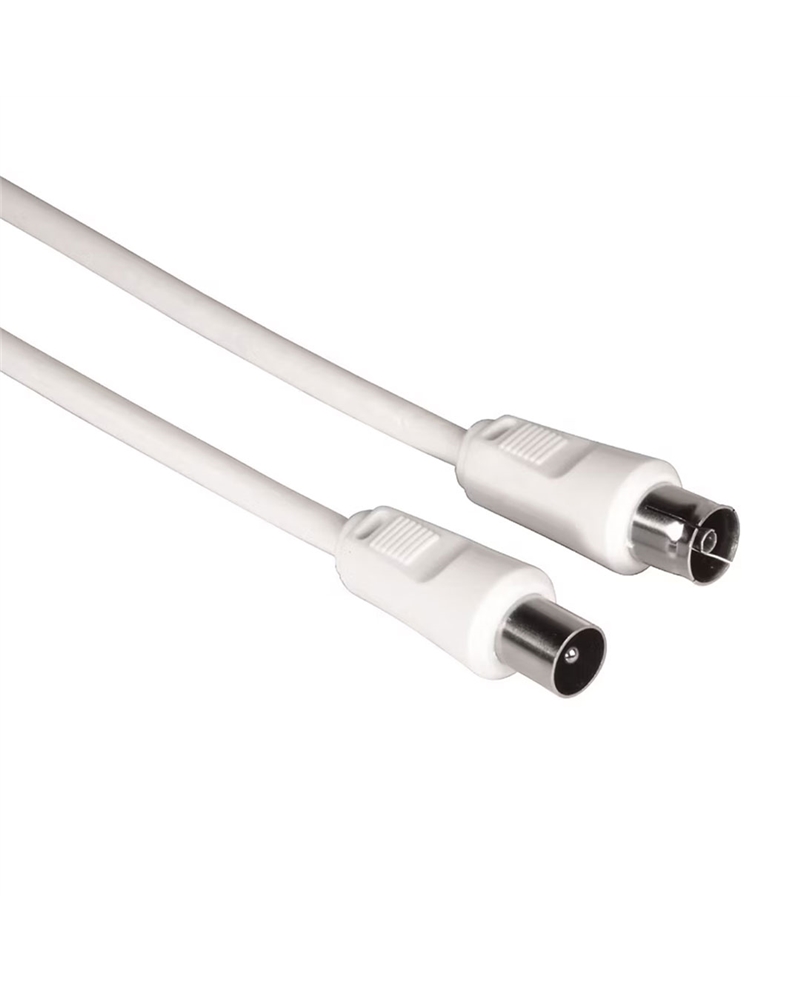 HAMA CABO ANTENA COAX M/F 75DB 5MT BRANCO - 11902
