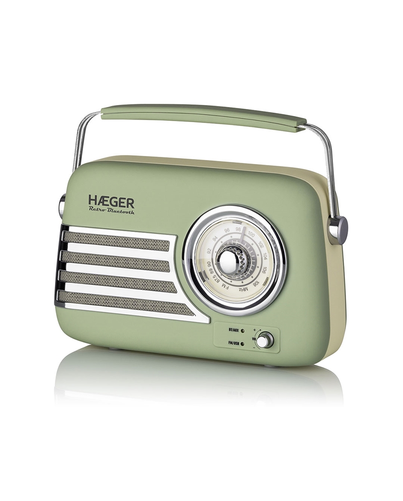 HAEGER RADIO PORTATIL VINTAGE FM 5.1 BLUETHOOTH RETRO - RBGRE001A HAEGER RADIO PORTATIL VINTAGE FM 5.1 BLUETHOOTH RETRO - RBGRE001A