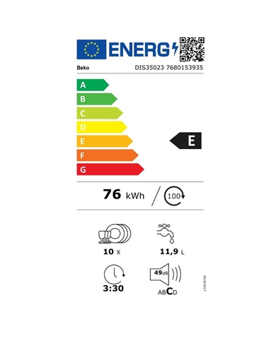 BEKO MAQUINA LOUÇA INTEG TOTAL 45CM 4PROG 10TALH E - DIS35023 BEKO MAQUINA LOUÇA INTEG TOTAL 45CM 4PROG 10TALH E - DIS35023