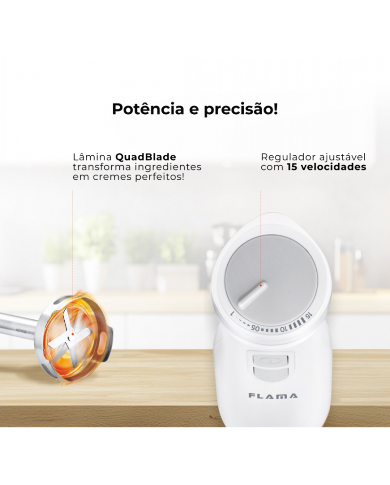 FLAMA VARINHA 850W PE METALICO C/ ACESSORIOS