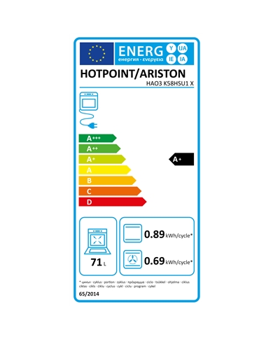 HOTPOINT FORNO MULTIF HIDROLITICO 71LT INOX A+ #2 - HAO3K58HSU1X HOTPOINT FORNO MULTIF HIDROLITICO 71LT INOX A+ #2 - HAO3K58HSU1X