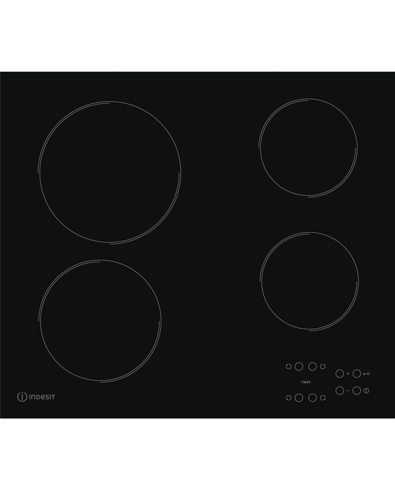 INDESIT PLACA VITRO 4 ZONAS VIDRO PRETO - RI161C