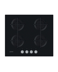 INDESIT PLACA 60CM CRISTALGAS C/ISQUEIRO VIDRO PRETO - ING61TBK