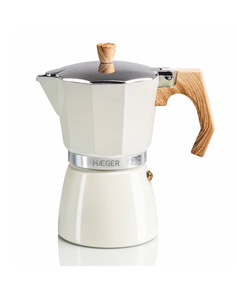 HAEGER CAFETEIRA INOX ITALIANA 6 CHAVENAS BEGE - CP06A010A HAEGER CAFETEIRA INOX ITALIANA 6 CHAVENAS BEGE - CP06A010A