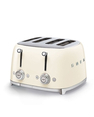 SMEG TORRADEIRA 2000W SERIE ANNI 50 QUATRO TOSTAS CREME - TSF03CREU