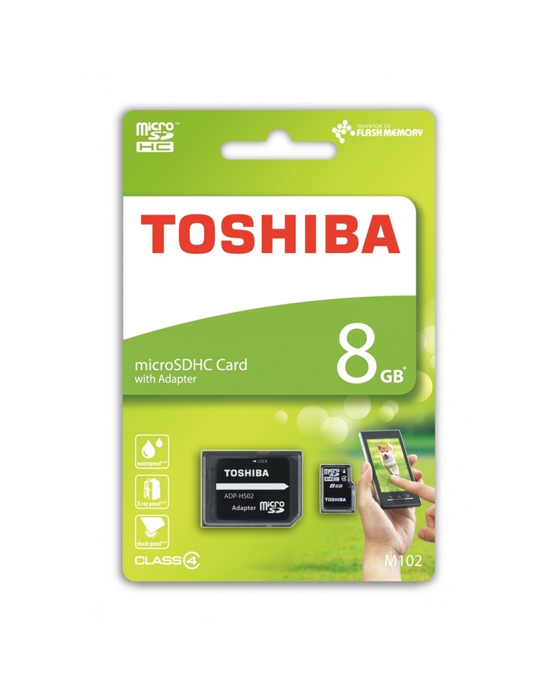 TOSHIBA CARTAO MEMORIA MICRO SDHC 8GB ADAPTADOR CLASSE 4 - THNM102K0080M2