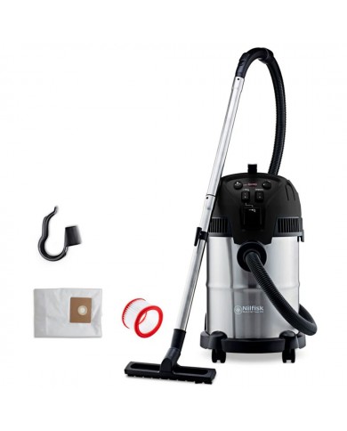 NILFISK ASPIRADOR 1400W PO E AGUA 30LT 128390173 INOX