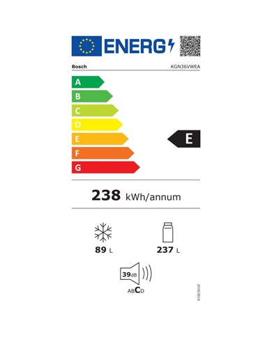 BOSCH COMBINADO 186X60X66MT NF 326LT BRANCO E - KGN36VWEA BOSCH COMBINADO 186X60X66MT NF 326LT BRANCO E - KGN36VWEA