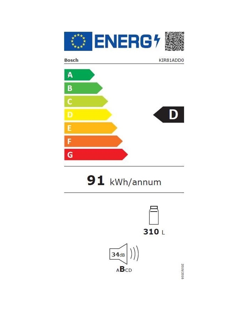 BOSCH FRIGORIFICO INTEG 1,772X0,558X0,548MT D - KIR81ADD0