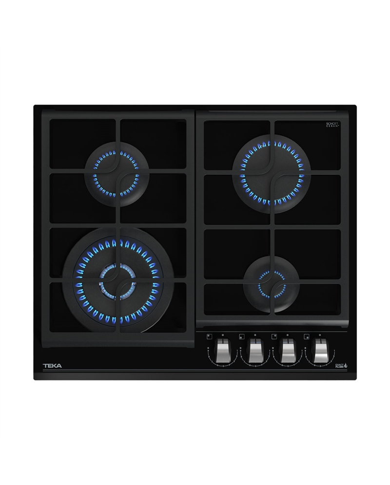 TEKA PLACA CRISTALGAS 60CMS 4G BUT C/ INJ.P/ GAS NAT - GZC64320XBABK