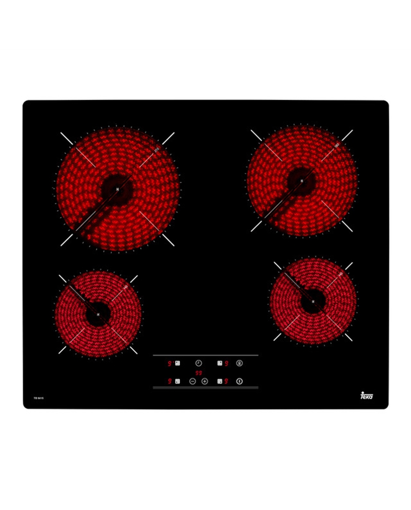 TEKA PLACA 60CMS VITRO 4ZONAS COMANDOS FRONTAIS - TB6415