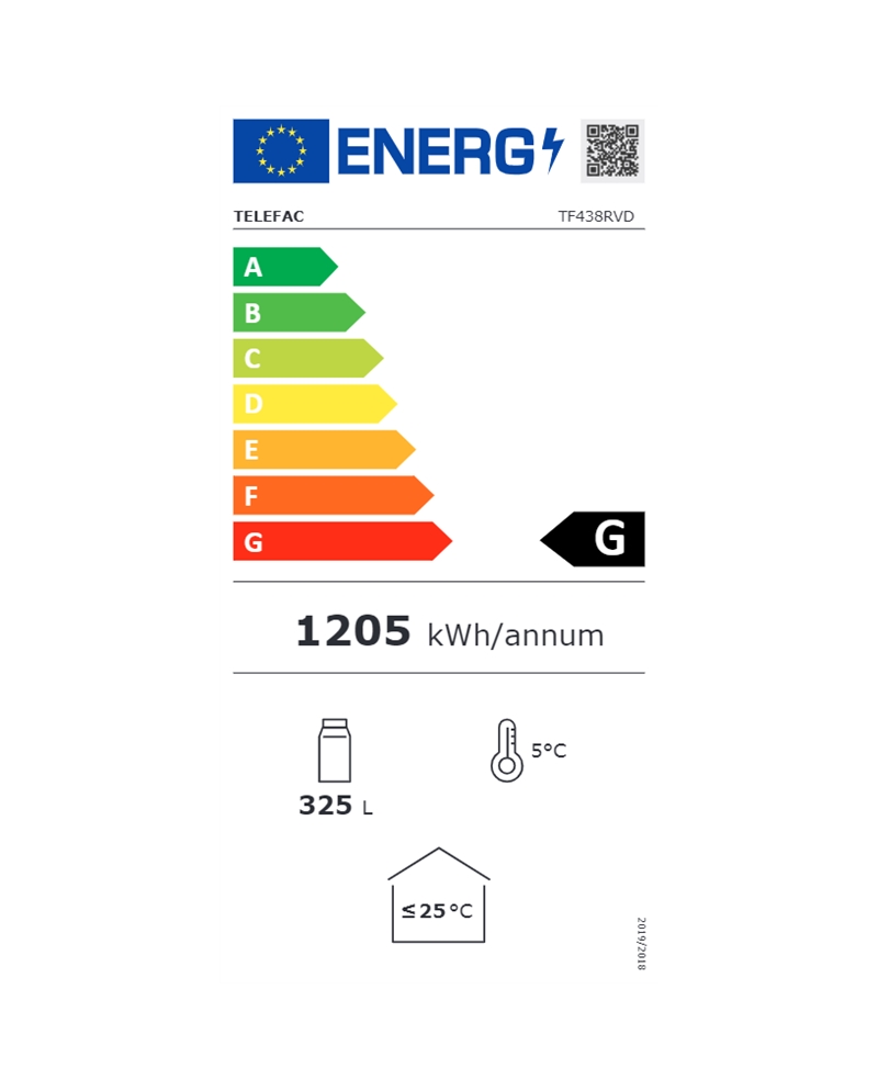 TELEFAC VITRINE REFRIG 308LT 1,972X0,6X0,58MT G #1 - TF438RVD