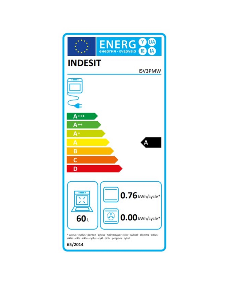 INDESIT FOGAO VITRO 85X50X60CM BRANCO A - I5V3PMW