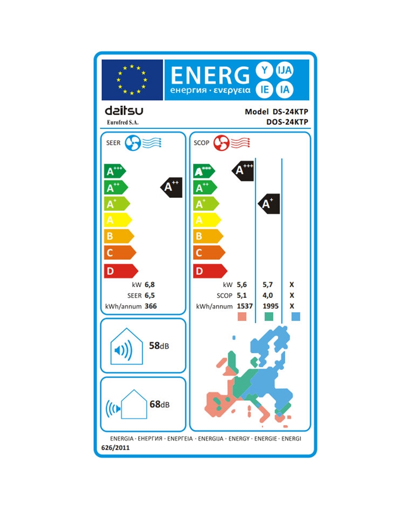 DAITSU AR CONDICIONADO 24000BTU ARTIC WIFI A++ - DS24KTP