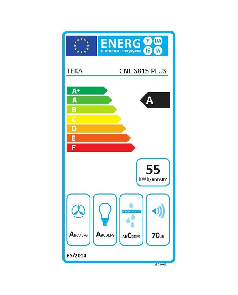 TEKA EXAUSTOR 60CM 5VELOC+INTENS MAX 730M3/H INOX A - CNL6815PLUSSINOX