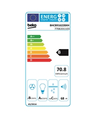 BEKO CHAMINE 90CM EXTRAÇAO MAX 605M3/H INOX #1 - BHCB91622BXH