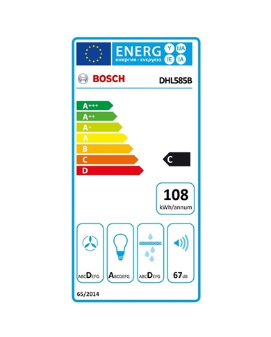 BOSCH EXAUSTOR 52CMS 3VEL + 1INT 570/650M3/H INOX C - DHL585B BOSCH EXAUSTOR 52CMS 3VEL + 1INT 570/650M3/H INOX C - DHL585B