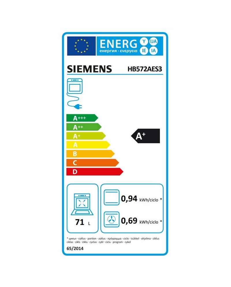 SIEMENS FORNO MULTIF 71LT FUNÇAO AIRFRY VIDRO PRETO A+ - HB572AES3 SIEMENS FORNO MULTIF 71LT FUNÇAO AIRFRY VIDRO PRETO A+ - HB572AES3