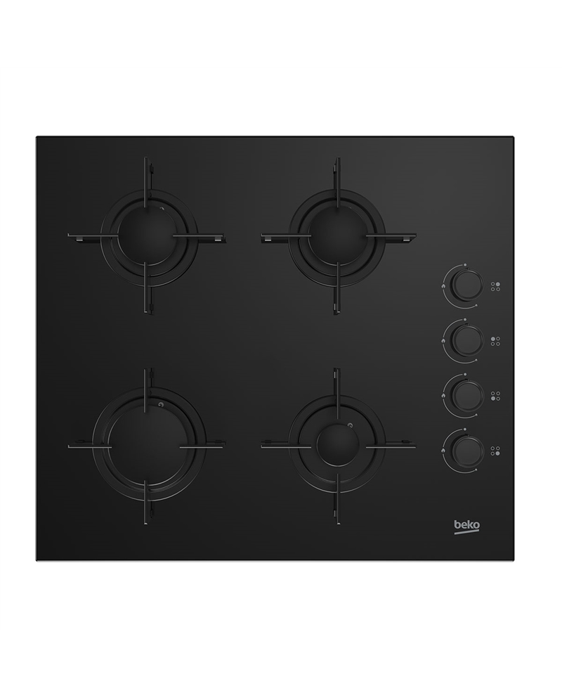 BEKO PLACA CRISTAL GAS 60CM - HING64120SB