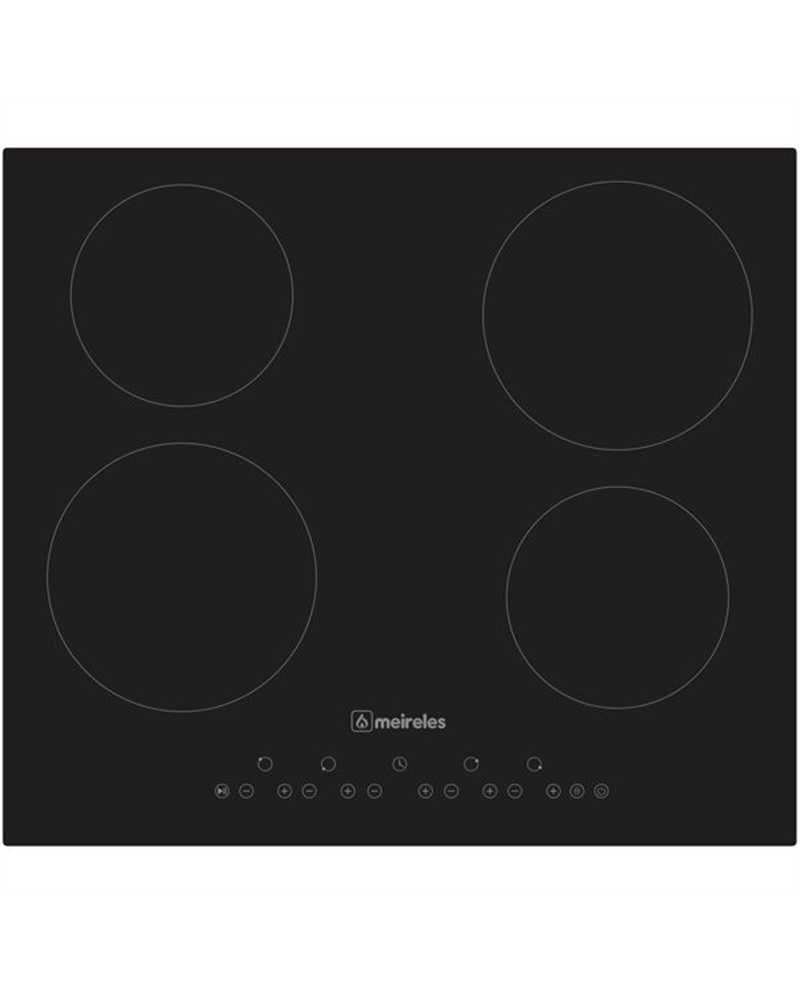 MEIRELES PLACA VITRO 60CM 4 ZONAS HI-SPEED SEM MOLDURA - MV1601