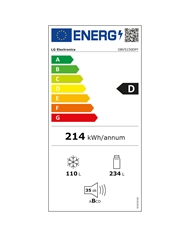 LG COMBINADO 1860X595X682MT 344LT NF INOX D #8 - GBV5150DPY LG COMBINADO 1860X595X682MT 344LT NF INOX D #8 - GBV5150DPY