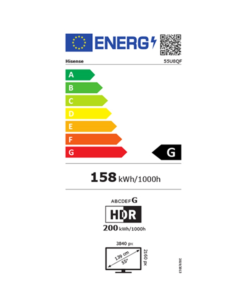 HISENSE ULED 55" UHD 4K SMARTTV 4HDMI 1USB E #1 - 55U8Q