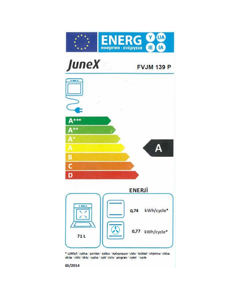 JUNEX FORNO MULTIF 71LT PRETO A - FVJM139P